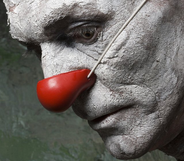 Raymond Keane as Fibrils in 'City of Clowns' by Barabbas. Photo: Pat Redmond