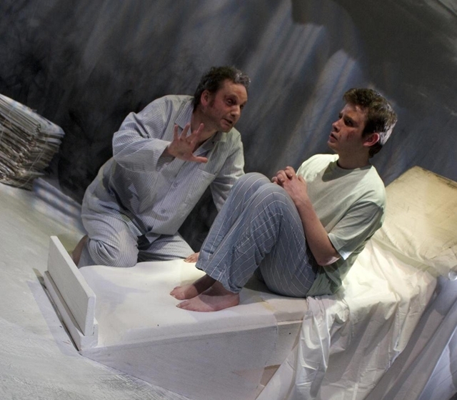 Miche Doherty and John Travers in The Sign of the Whale by Jimmy McAleavey. Photo: Ciaran Bagnall