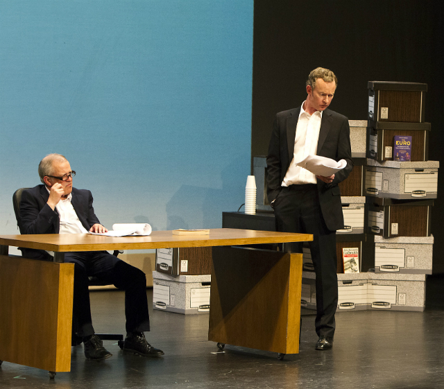 Darragh Kelly and Peter Hanly in  'Guaranteed!' by Colin Murphy.  Photo Patrick Redmond