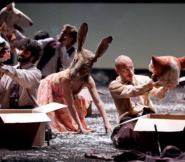Company of The Fabulous Beast in the ENO production of 'The Rite of Spring' by Stravinsky. Photo: Johan Persson