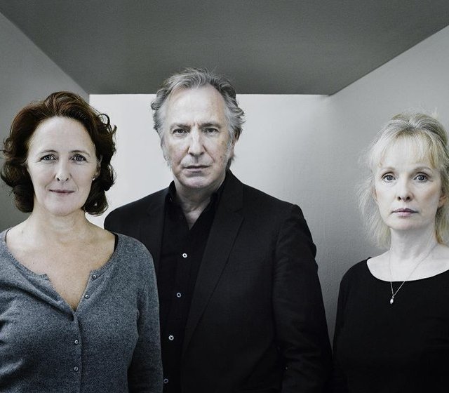 Fiona Shaw, Alan Rickman and Lindsay Duncan in the Abbey Theatre production of 'John Gabriel Borkman'. Photo: Ros Kavanagh