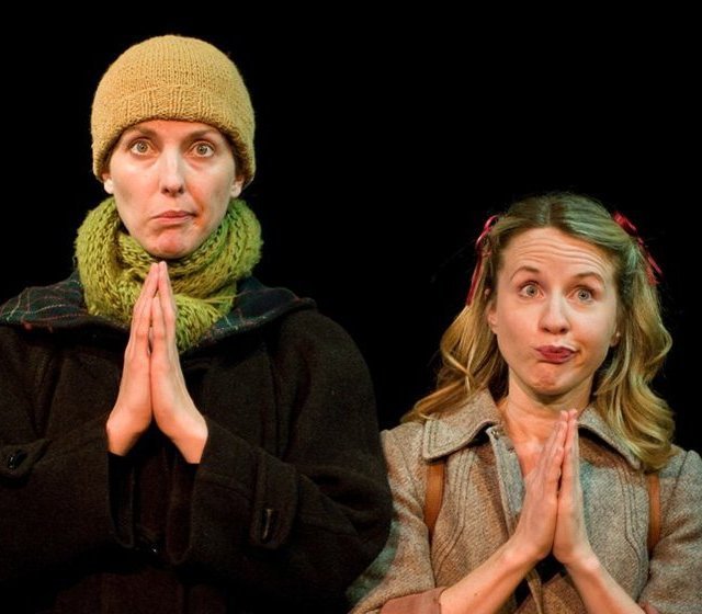 Iseult Golden and Aileen Mythen in 'Holy Mary' by Eoin Colfer at Bewley's Cafe Theatre. Photo: Arek Whuk