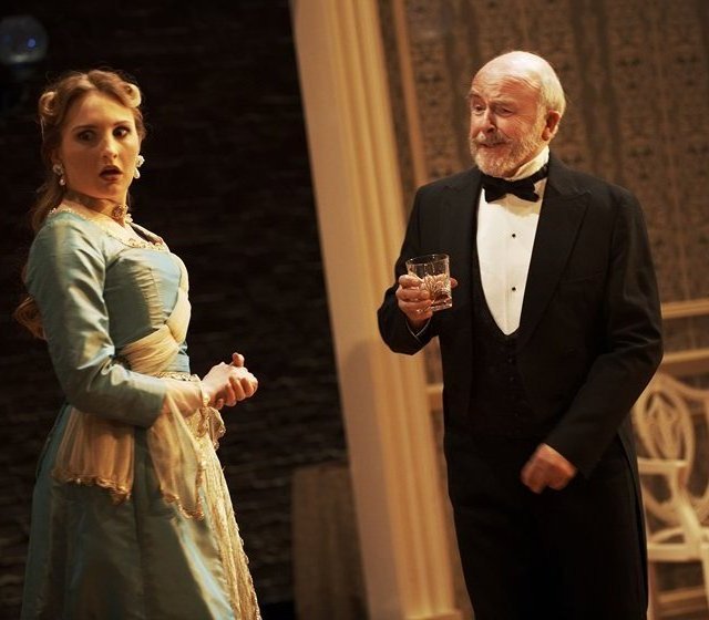 Clare O’Malley and Mark Lambert  in 'The Dead' by James Joyce, dramatised by Frank McGuinness for the Abbey Theatre. Photo: Ros Kavanagh