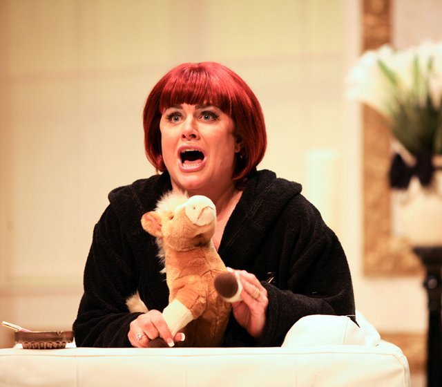 Anna Burford in NI Opera's production of 'The Bear' by William Walton.