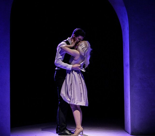Jack Hickey and Megan Riordan in 'Romeo and Juliet' presented by Second Age. Photo: Paul McCarthy