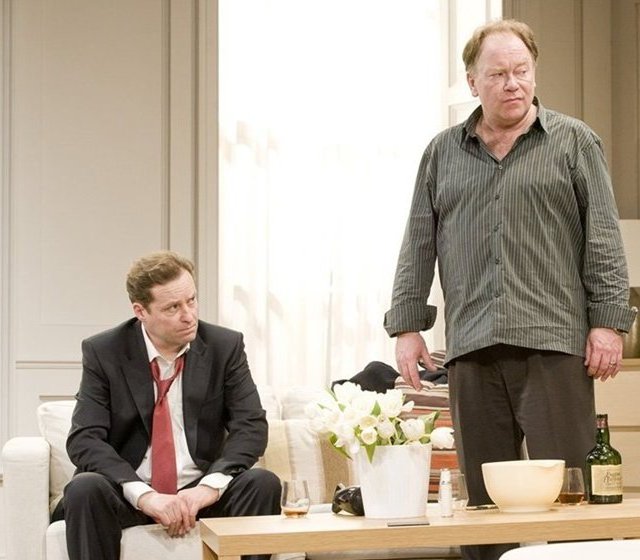 Ardal O'Hanlon and Owen Roe in 'God of Carnage' at the Gate Theatre, Dublin. 