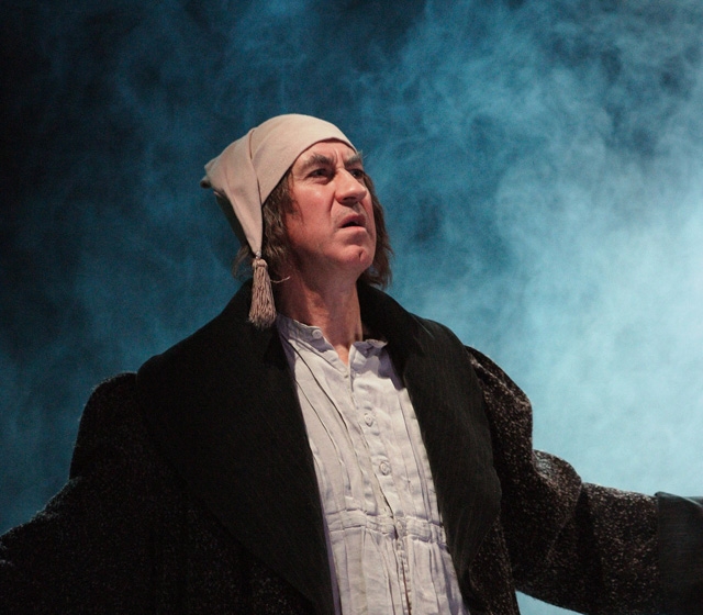 Barry McGovern as Scrooge in the 2009 Gate production of  'A Christmas Carol'. Photo Patrick Redmond.jpg