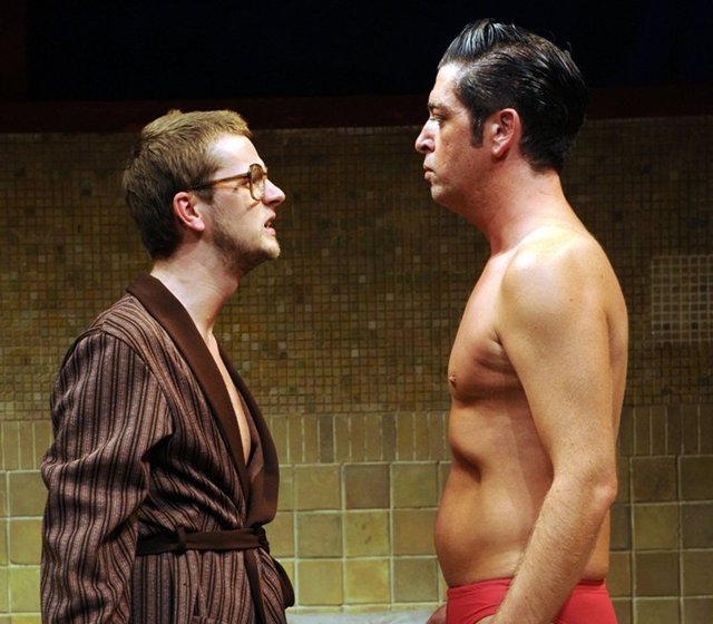 Tadhg Murphy and Karl Shiels in Penelope by Enda Walsh at Druid Lane Theatre. Photo: Robert Day