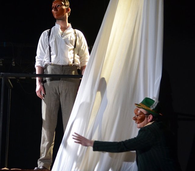 Dennis Herdman and Colm Gormley in 'Melmoth the Wanderer' presented by Big Telly Theatre Co. Photo: Peter Nash