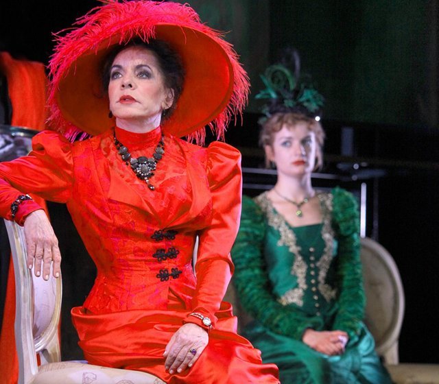 Stockard Channing as Lady Bracknell and Aoife Duffin as Gwendolen in Rough Magic's production of 'The Importance of Being Earnest'. Photo: Anthony Woods