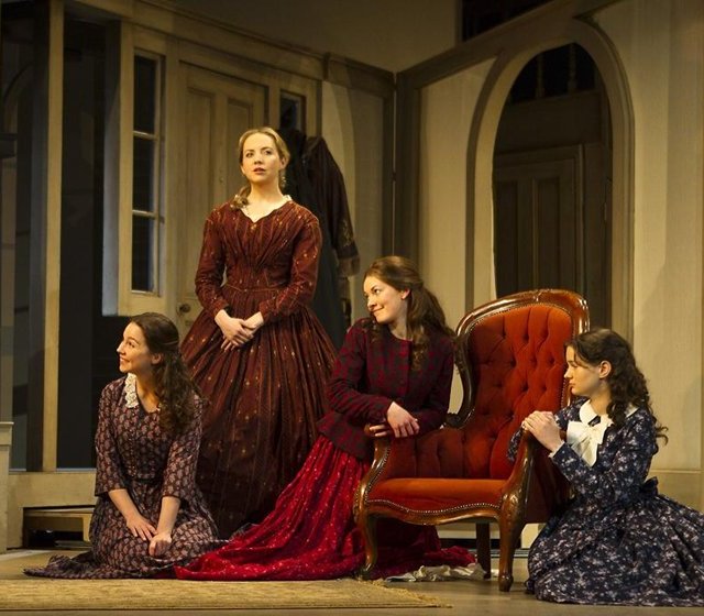 Jane McGrath, Kathy Rose O'Brien, Lorna Quinn and Aisling Francios in the Gate Theatre production of Louisa May Alcott's 'Little Women'. Photo:r Pat Redmond