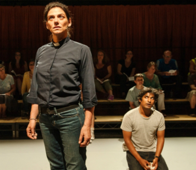 Neve McIntosh and Rudi Dharmalingam in 'The Events' by David Greig at Dublin Theatre Festival