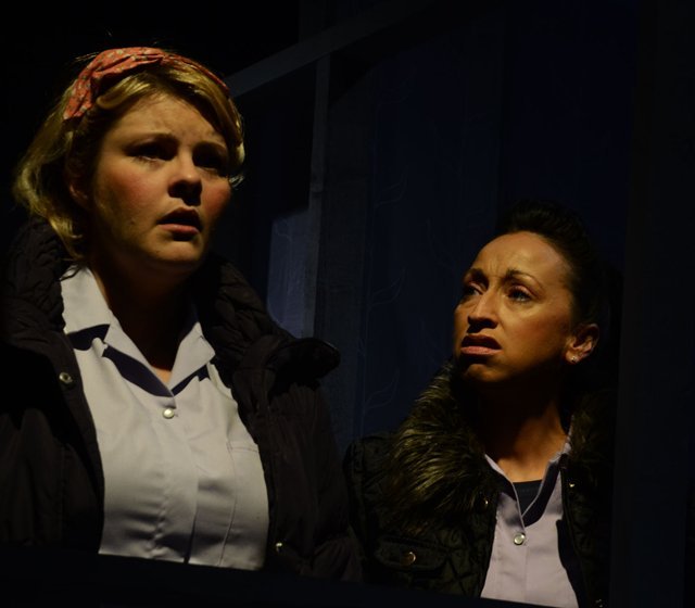Tara Lynne O'Neill and Katie Tumelty in 'Fly Me to the Moon', written and directed by Marie Jones. Photo: Simon Crawford
