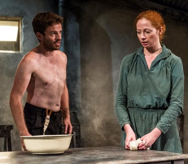 Patrick Moy and Orla Fitzgerald in 'The Playboy of the Western World' at the Lyric Theatre, Belfast.