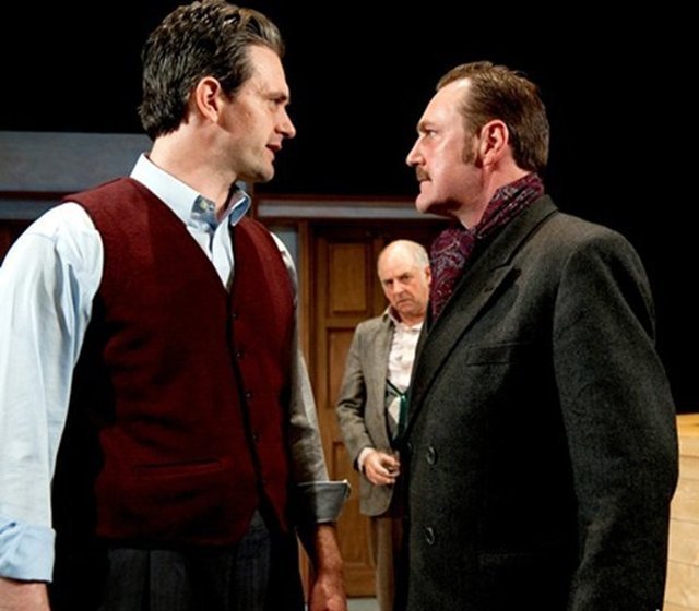 Glen Wallace, Garret Keogh and James Doran in the Lyric Theatre production of 'Dockers'. Photo: Steffan Hill