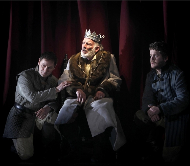 Ronan Leahy, John Kavanagh and Ian Lloyd Anderson in the Abbey Theatre production of 'Macbeth' by William Shakespeare, directed by Jimmy Fay. Photo: Colm Hogan